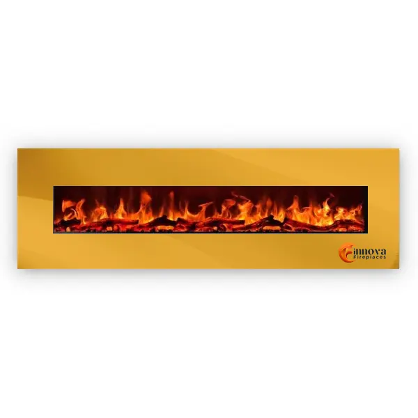 Innova Electric Fireplace – Gold (36 x 18 x 6 Inches, Without Heater)