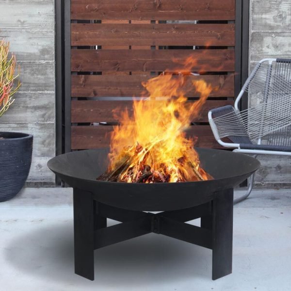 Innova Black Firepit – 24" Bowl Diameter (Heavy Gauge, Wood Burning, Most Demanding Model)